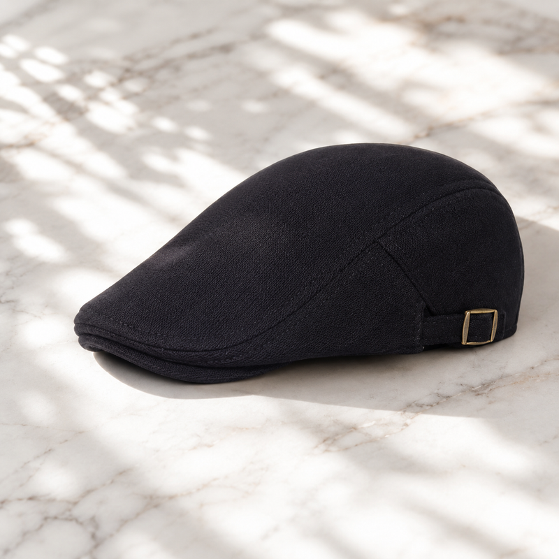 Sterling Stretch Knit Cap Cotton Newsboy Adjustable Back
