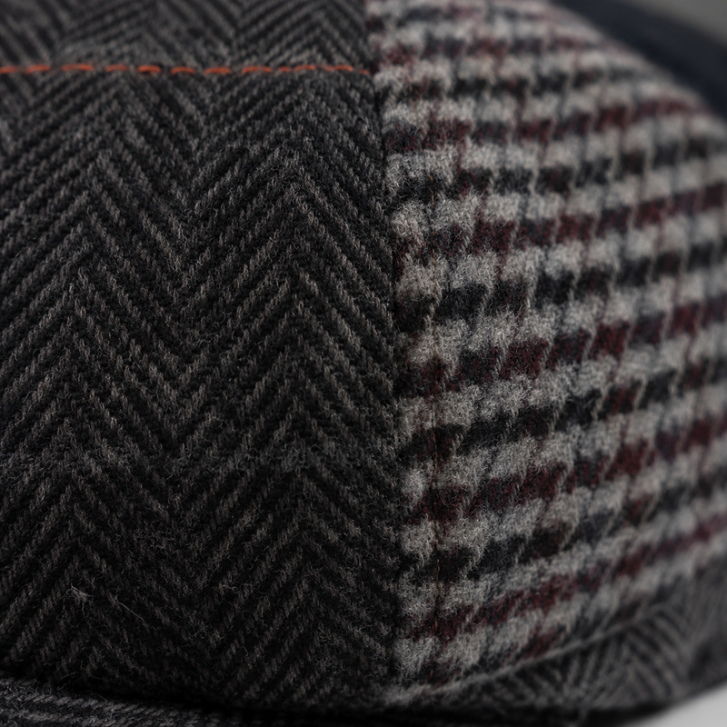 Sterling Wool Patchwork Cap Paneled Wool Crown