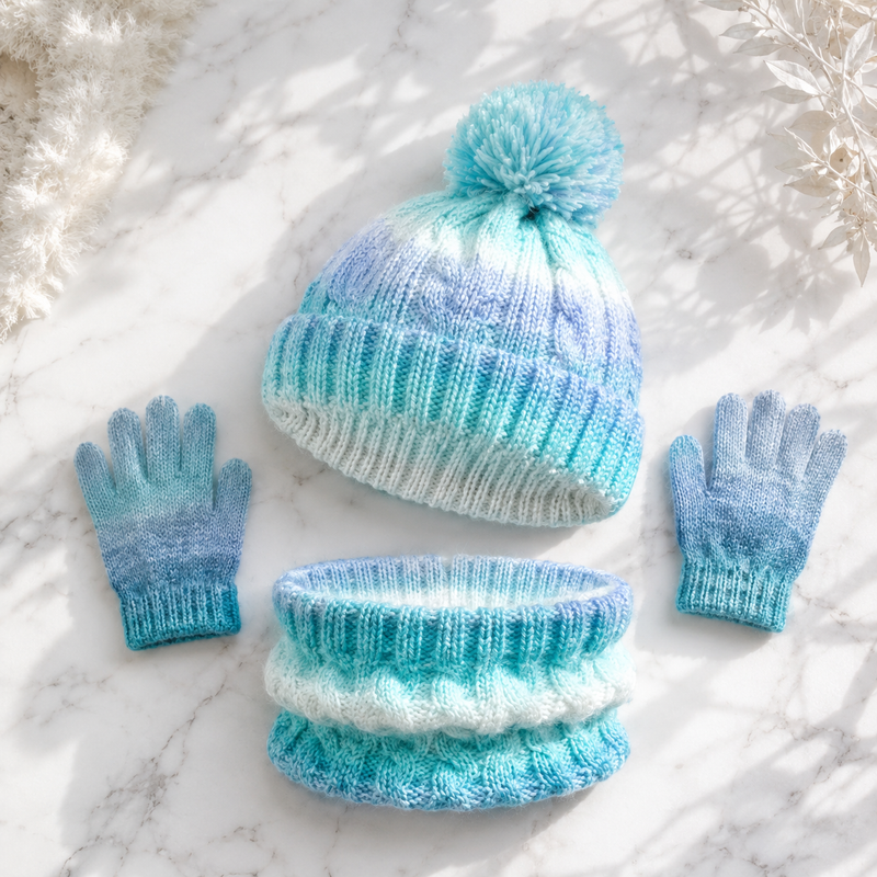 Sterling™ Nivali Toddler Winter Knit Set with Pom Pom Hat
