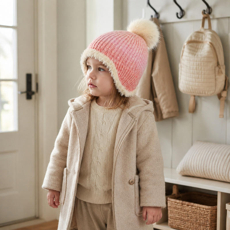 Sterling Marlow Gradient Knit Toddler Bonnet with Pom Pom™
