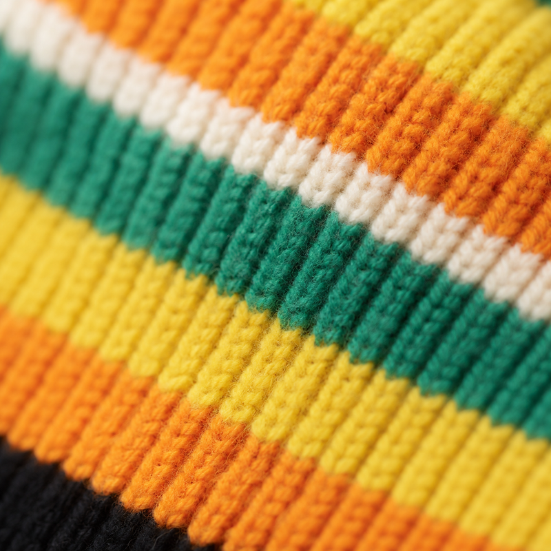 Sterling Rainbow Stripe Beanie™ with Pom Pom