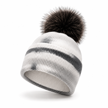 Sterling Aurielle Tie Dye Cashmere Beanie with Fur Pom™