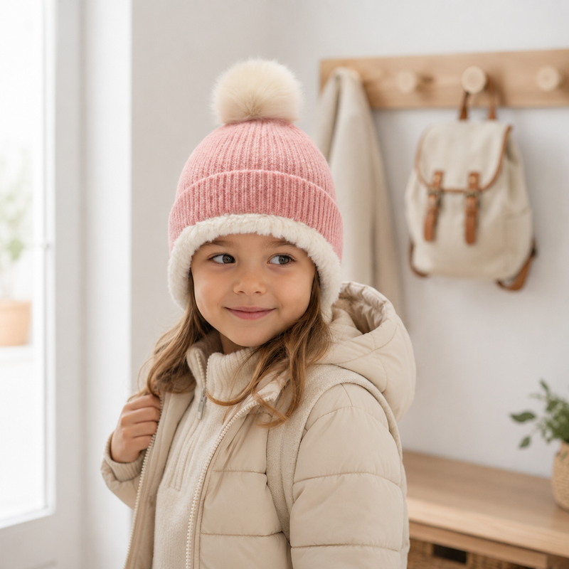 Sterling Kids Colorful Knit Beanie™ with Fleece Ear Flaps