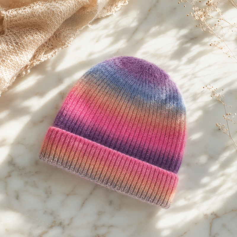 Sterling Gradient Knit Beanie - Lightweight Winter Cap™