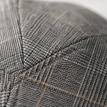 Sterling A-53 Newsboy Cap™ Gray Plaid Linen Blend