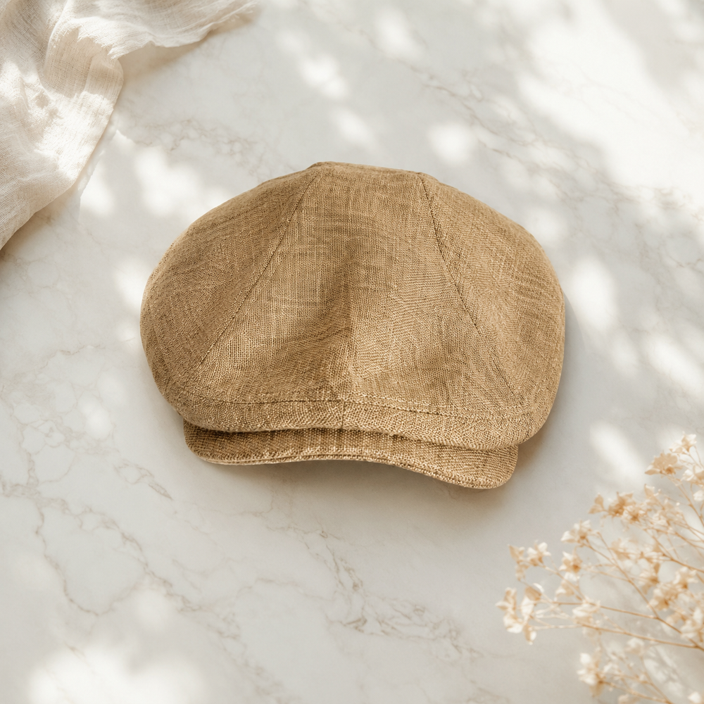 Sterling Soren Newsboy Cap™ Linen Weave Forward Silhouette