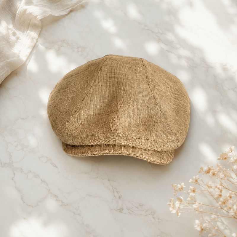 Sterling Soren Newsboy Cap™ Linen Weave Forward Silhouette