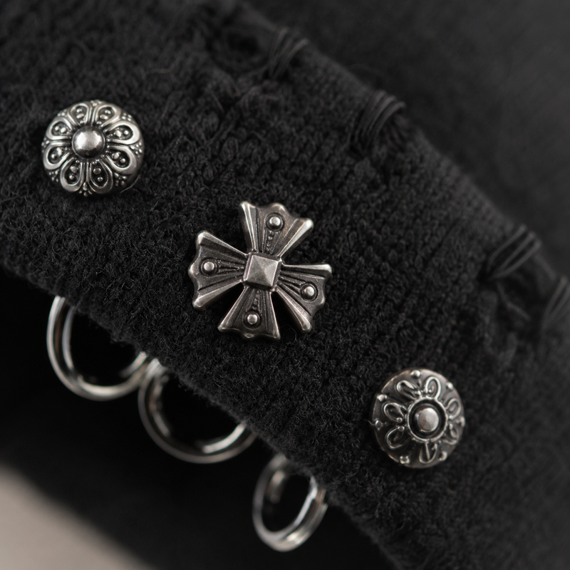 Sterling™ Nocturne Brimless Knit Wool Hat With Cross Ring Detail
