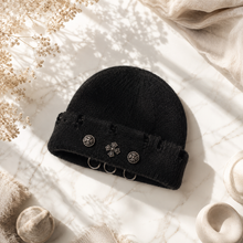 Sterling™ Nocturne Brimless Knit Wool Hat With Cross Ring Detail
