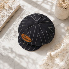 Sterling™ Railroad Stripe Cotton Newsboy Cap With Adjustable Short Brim