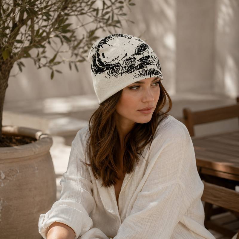 Sterling™ Duskline Abstract Jacquard Knit Hat With Soft Crown