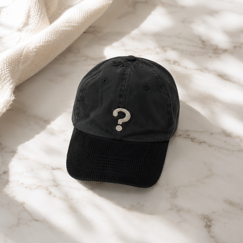 Sterling Question Mark Washed Cotton Dad Cap™ With Corduroy Brim