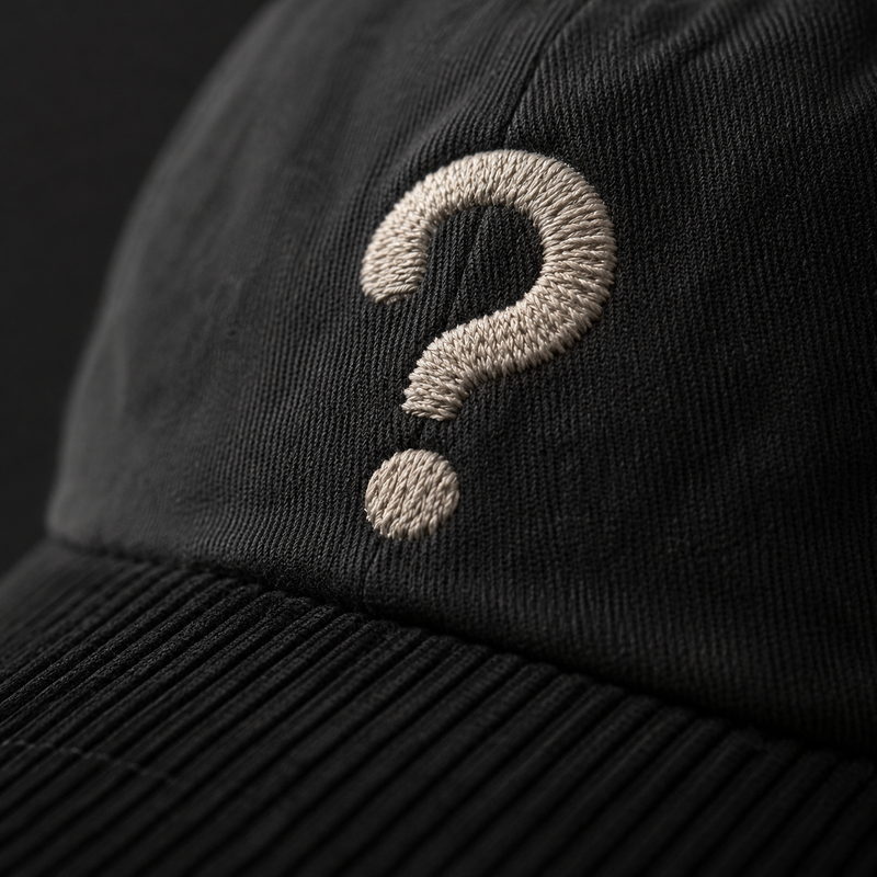 Sterling Question Mark Washed Cotton Dad Cap™ With Corduroy Brim