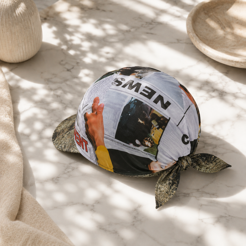 Sterling™ Y2K Streetwear Camouflage Brim Headscarf With Tie Back