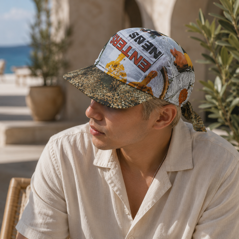 Sterling™ Y2K Streetwear Camouflage Brim Headscarf With Tie Back