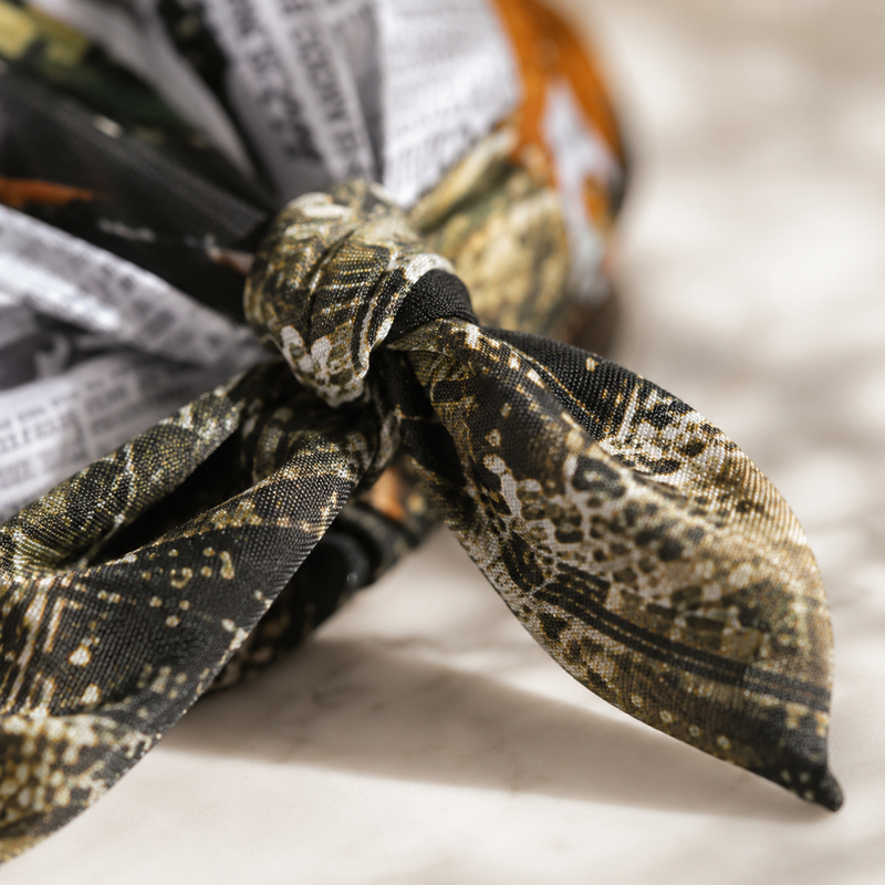 Sterling™ Y2K Streetwear Camouflage Brim Headscarf With Tie Back