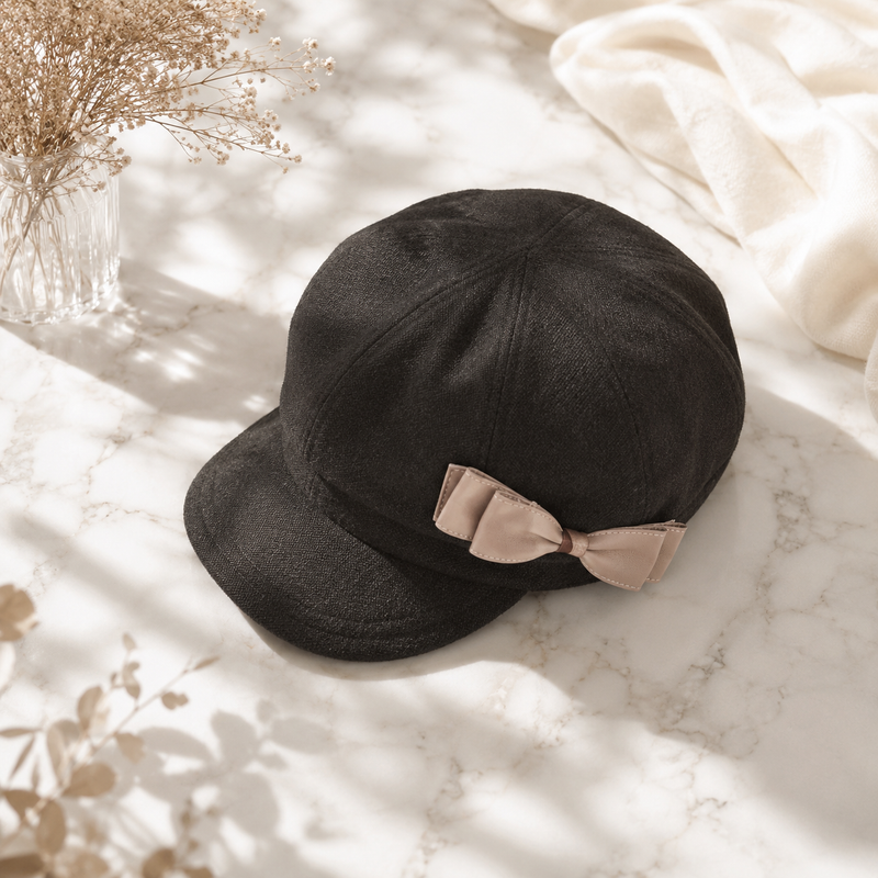 Sterling™ Aurette Wool Blend Beret With Soft Bow Detail