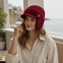 Sterling™ Marlowe Fleece Knit Beret Cap With Plush Ear Flaps