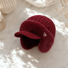 Sterling™ Marlowe Fleece Knit Beret Cap With Plush Ear Flaps