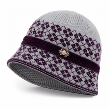 Sterling Butterfly Knot Fleece Lined Cable Knit Brim Cap™