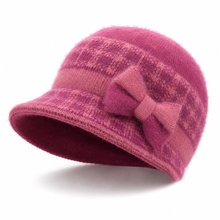 Sterling Butterfly Knot Fleece Lined Cable Knit Brim Cap™