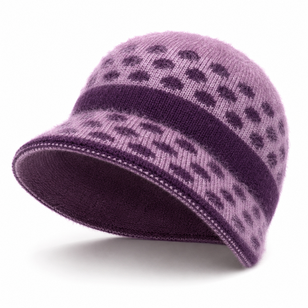 Sterling Butterfly Knot Fleece Lined Cable Knit Brim Cap™