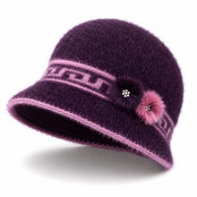 Sterling Butterfly Knot Fleece Lined Cable Knit Brim Cap™