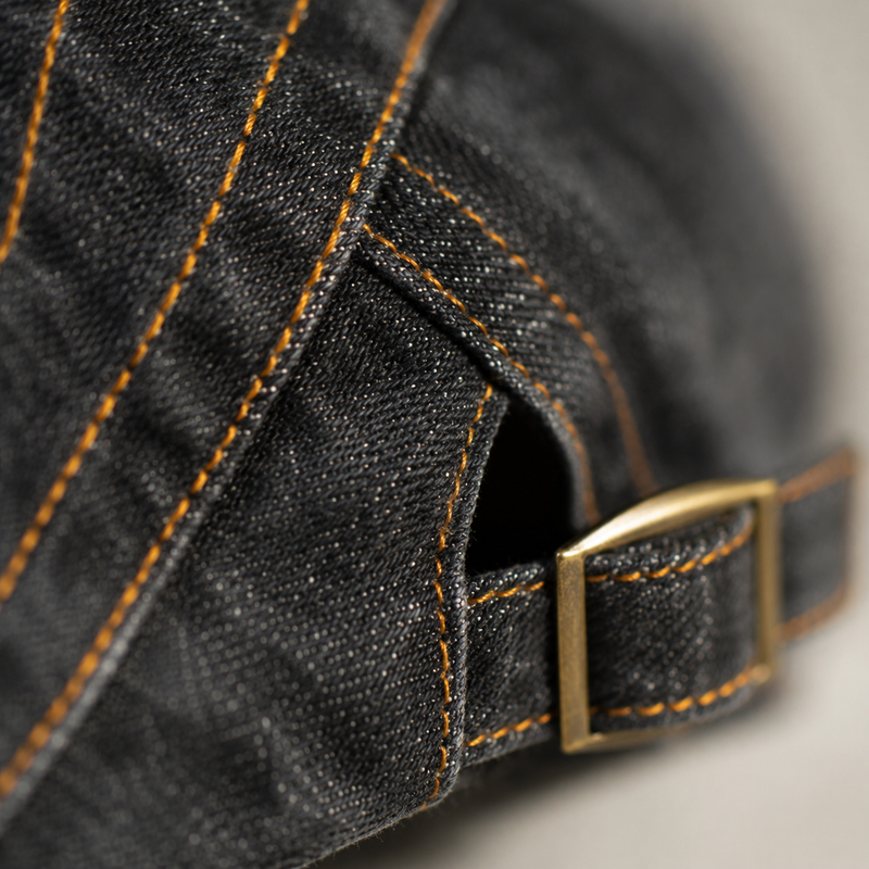 Sterling Leo Classic Stitch Flat Cap™ Cotton Short Brim