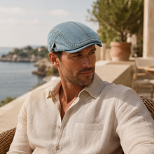 Sterling Leo Classic Stitch Flat Cap™ Cotton Short Brim