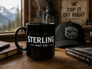 Sterling Signature™ Ceramic Coffee Mug – Black Edition