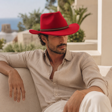 Sterling Red Cowboy Hat™ Western Cotton Blend Braided Band
