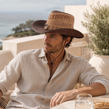 Sterling Western Hat™ Cowboy Faux Leather Retractable Strap