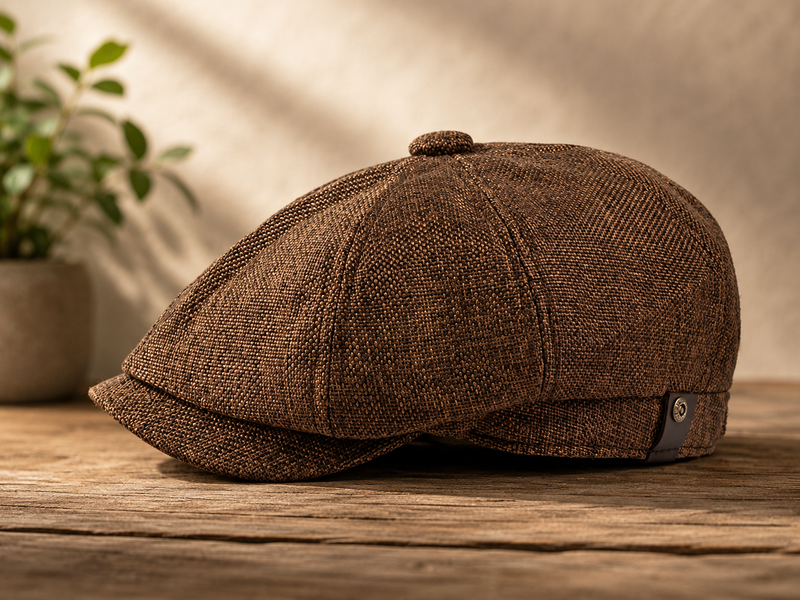 Sterling Linen Style™ Cheesecutter Flat Acrylic Short Brim Cap