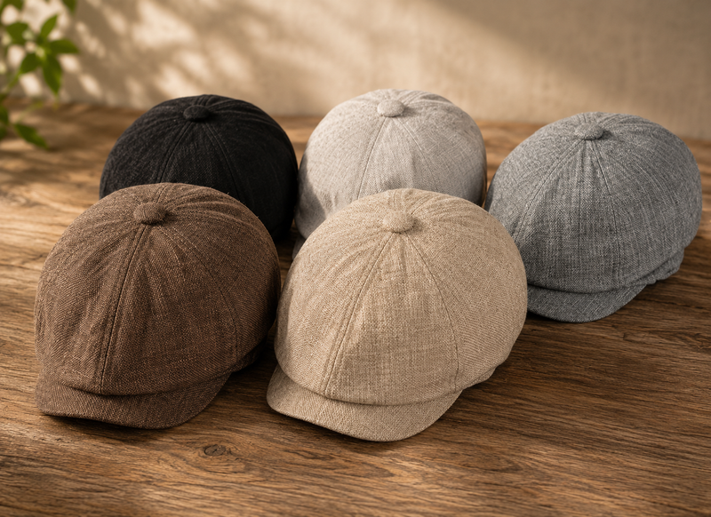 Sterling Linen Style™ Cheesecutter Flat Acrylic Short Brim Cap
