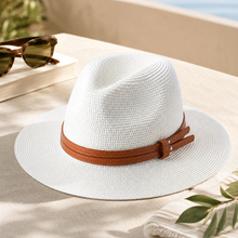 Sterling Ivory Coast™ Straw Fedora Buckle Band