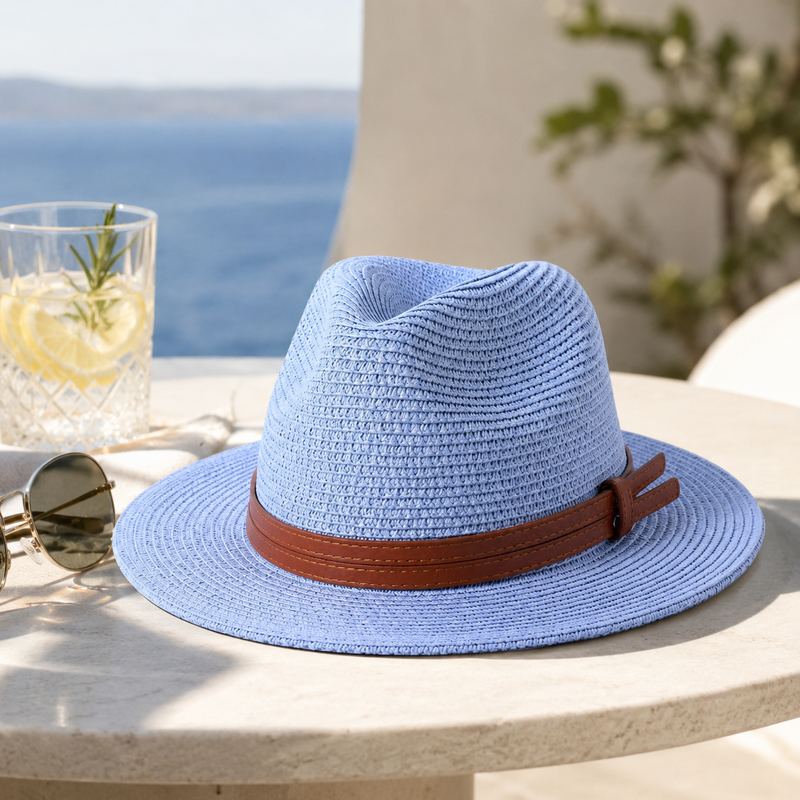 Sterling Ivory Coast™ Straw Fedora Buckle Band