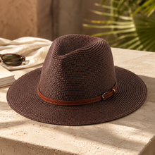 Sterling Ivory Coast™ Straw Fedora Buckle Band