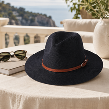 Sterling Ivory Coast™ Straw Fedora Buckle Band