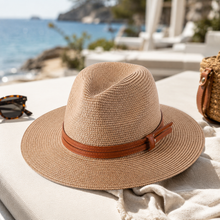 Sterling Ivory Coast™ Straw Fedora Buckle Band