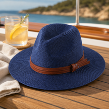 Sterling Ivory Coast™ Straw Fedora Buckle Band