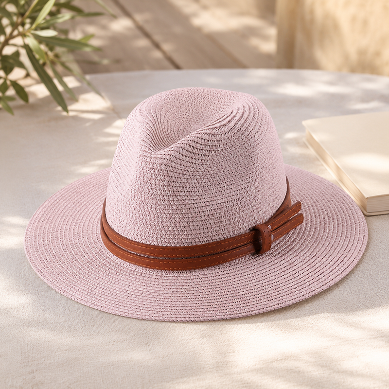 Sterling Ivory Coast™ Straw Fedora Buckle Band
