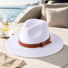 Sterling Ivory Coast™ Straw Fedora Buckle Band