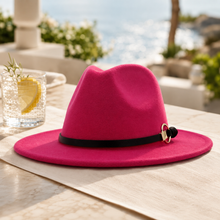 Sterling Simple Belt™ Flat Brim Wide Fabric Fedora Belt Band