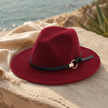 Sterling Simple Belt™ Flat Brim Wide Fabric Fedora Belt Band