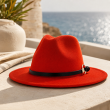 Sterling Simple Belt™ Flat Brim Wide Fabric Fedora Belt Band