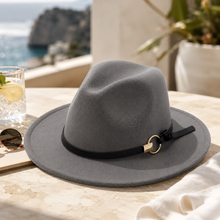 Sterling Simple Belt™ Flat Brim Wide Fabric Fedora Belt Band