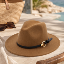 Sterling Simple Belt™ Flat Brim Wide Fabric Fedora Belt Band