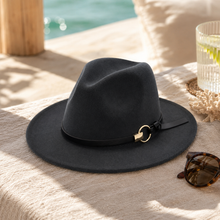 Sterling Simple Belt™ Flat Brim Wide Fabric Fedora Belt Band