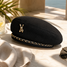 Sterling Star Anise Metal Chain™ Beret Flat Fabric Chain Trim