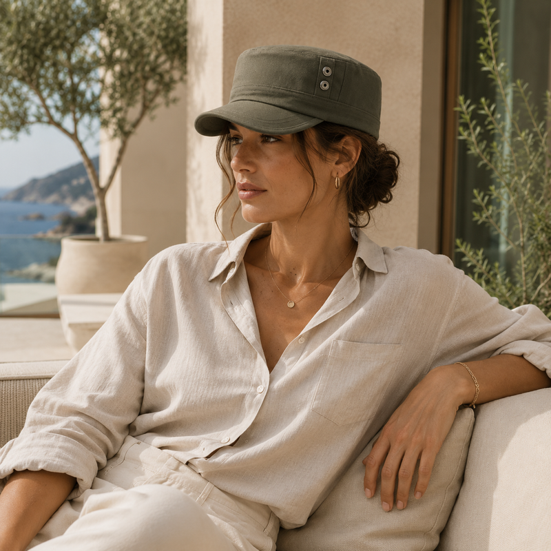 Sterling Flat Top Cap™ Flat Crown Fabric Adjustable Strap